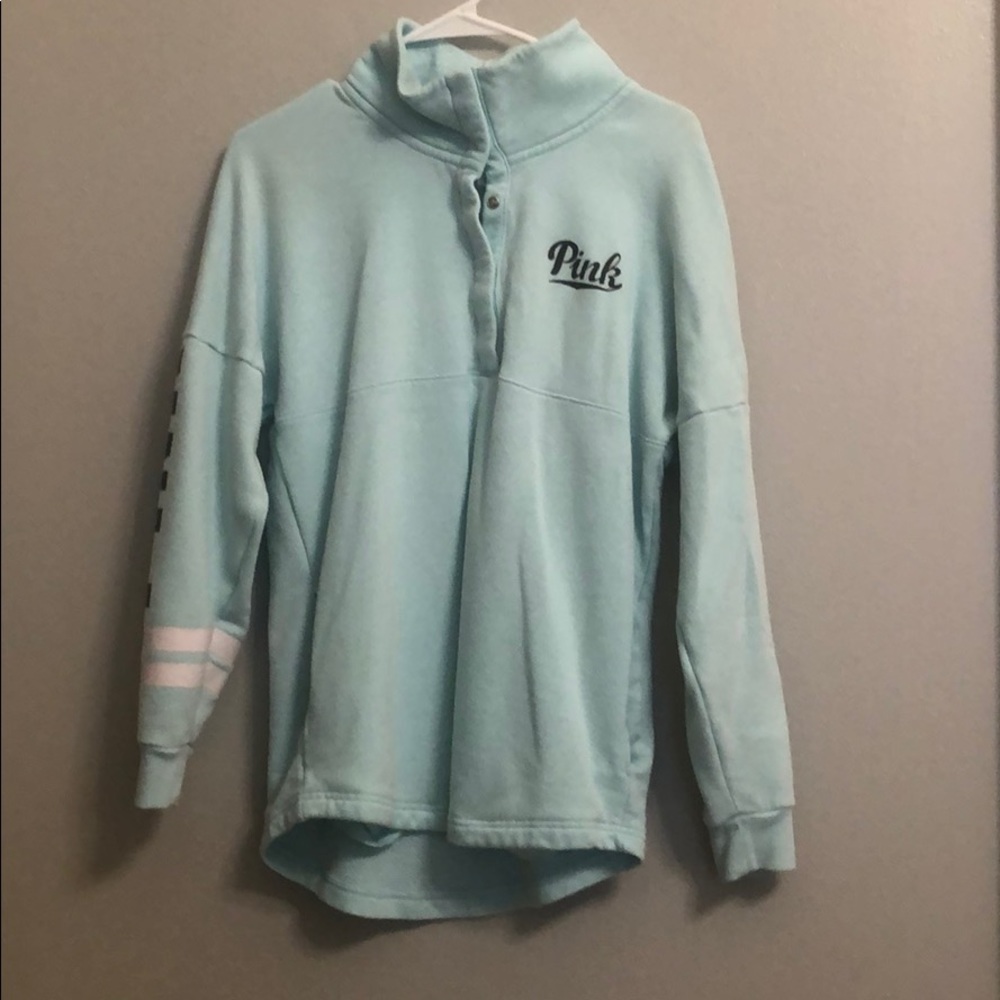 PINK light blue sweatshirt
